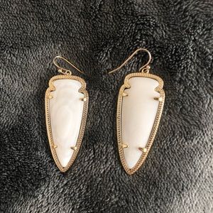 White Kendra Scott Earrings
